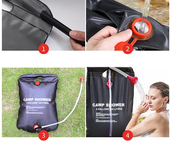 Product Features and Advantages for camping shower bag