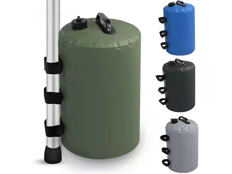Canopy water weight bag product feature with water filled stability